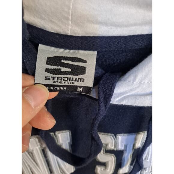Stadium Athletics Penn State Blue and White Hoodie Sweatshirt Size Medium - Picture 3 of 5